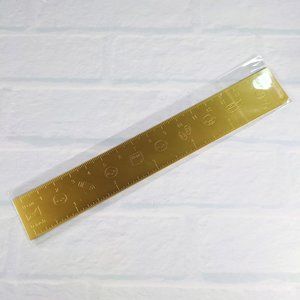 TheCoffeeMonsterzCo TCMC Gold 6" Metal Emoti Ruler